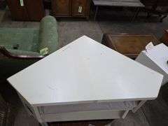 2 Pc. Corner Storage Cabinet W/Coat Hooks - Approx 34" x 22" x 18" & 4 Shelf Stand- Approx 12" x 12" x 31" Tall