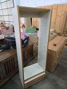 Oak Double Bow Bed Frame Approx. Full & 7 Drawer Dresser w/Mirror Approx 65"x26"x30" Tall-Mirror 50"x46"-8 Shelves Book Shelf Approx 24"x16"x66" Tall