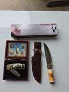 Bone Edge Bone Handle Knife W/ Leather Cover From Pakistan-Collectors Knife