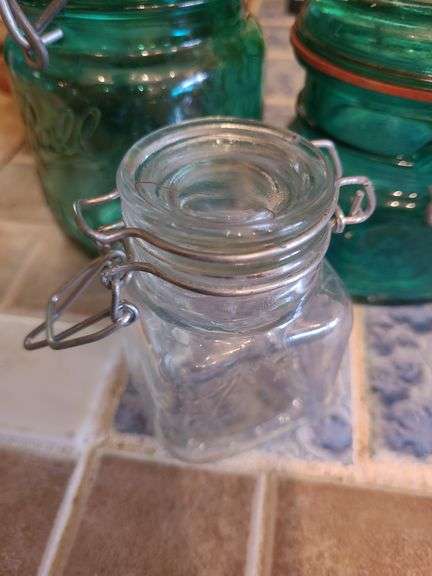 3 Glass Top Sealing Jars