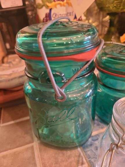 3 Glass Top Sealing Jars
