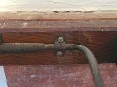 Antique Cast Iron Pioua Paper Towel Holder (Needs Removal)