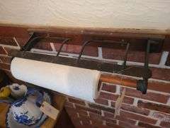 Antique Cast Iron Pioua Paper Towel Holder (Needs Removal)