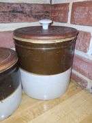 Two Tone Crock Canister Set