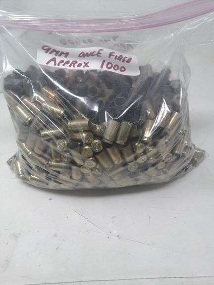 1000ct. 9mm brass once fired