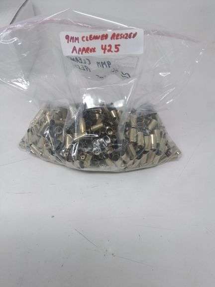 425ct. 9mm brass cleaned and resized