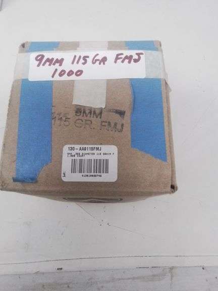 1000cnt. 9mm bullets 115gr FMJ