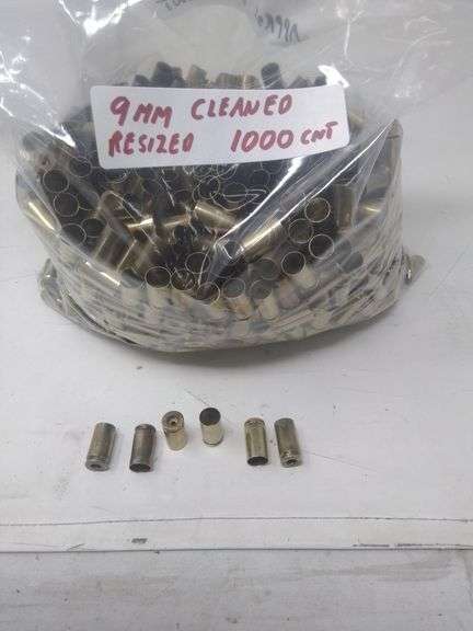 1000ct. 9mm brass cleaned and resized