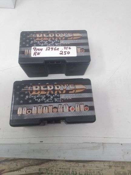2- 250cnt. 9mm bullets 124gr RN