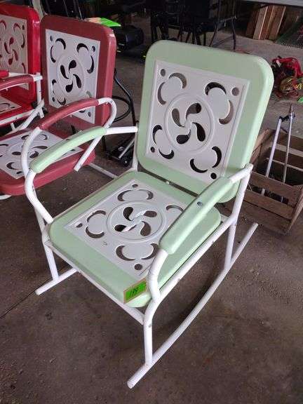 Vintage Metal Patio Rocking Chair - Baer Auctioneers - Realty, LLC