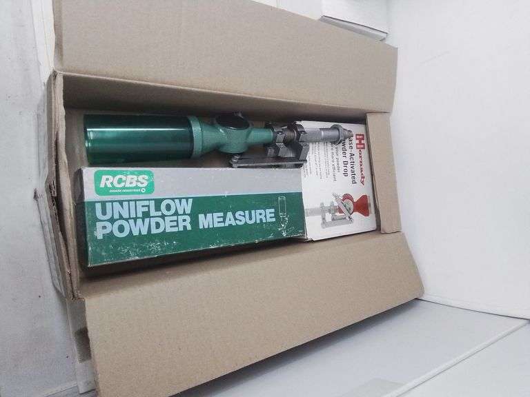 RCBS Uniflow powder measure and Hornady case activated powder drop