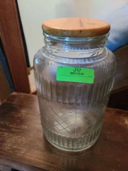 XLarge Glass Jar, Wood Lid