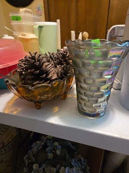 Iridescent Vase, Fruit Bowl