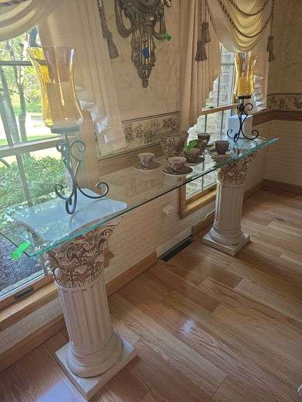 Column Side Table (Approx. 32H x 70L x 15W)