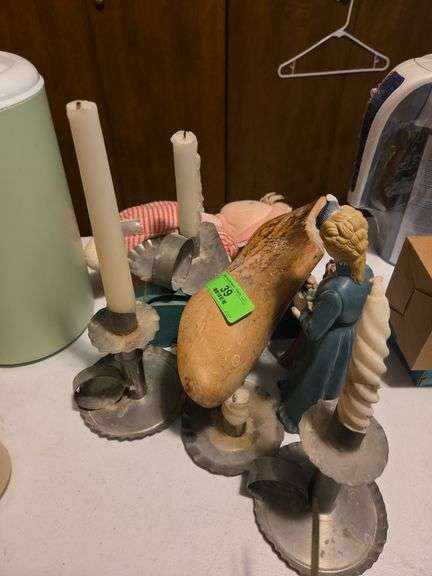 Doll, Candle Holders, Wooden Shoe, Figurine