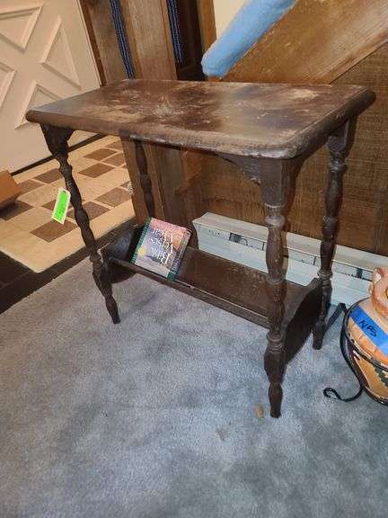 Wood Side Table Approx. 24x12x21