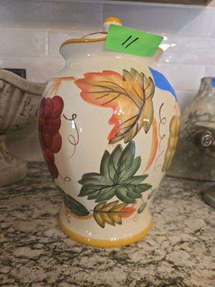 Tuscan Style Cookie Jar (Approx 12in)
