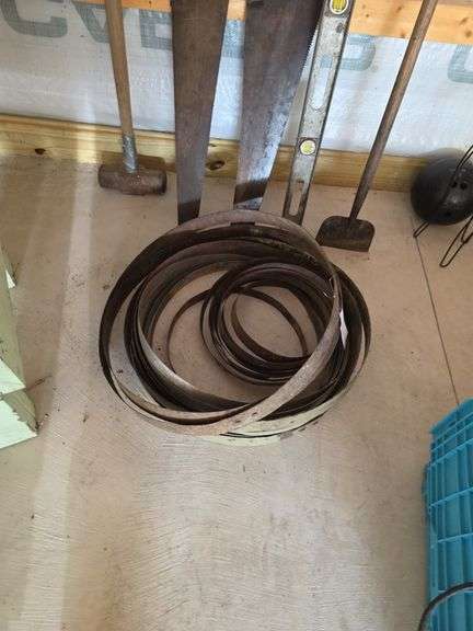 Barrel rings of various sizes and barrel dolly handle
