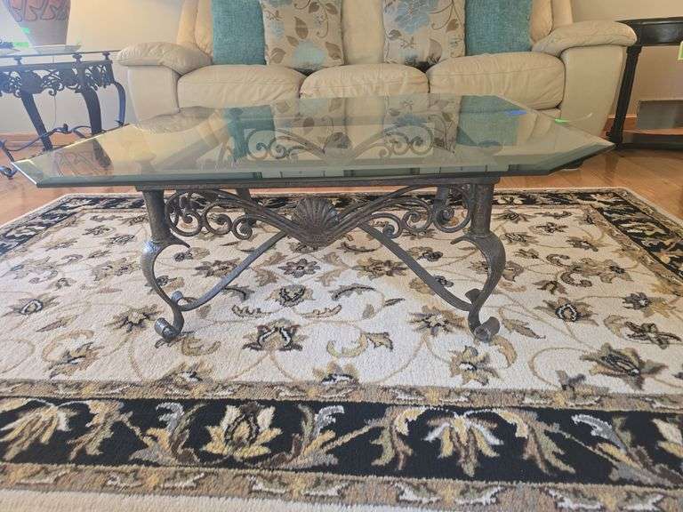 Coffee And End Table Set W/ Glass Top