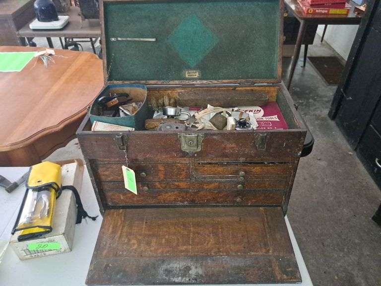 Machinist Toolbox And Contents, Locks, Dies, And Hardware