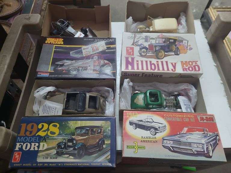 5 Model Car Kits And 1 55 Chevy Box - Baer Auctioneers - Realty, LLC