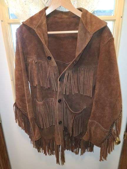 Custom Suede/Leather Jacket with Fringes, Unknown Size