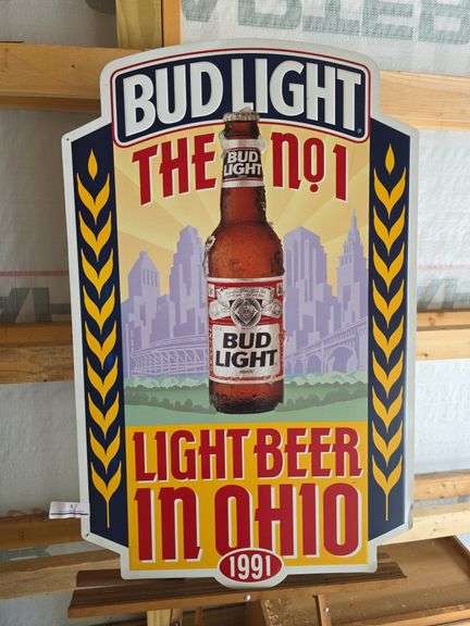 1991 Bud Light Tin Sign