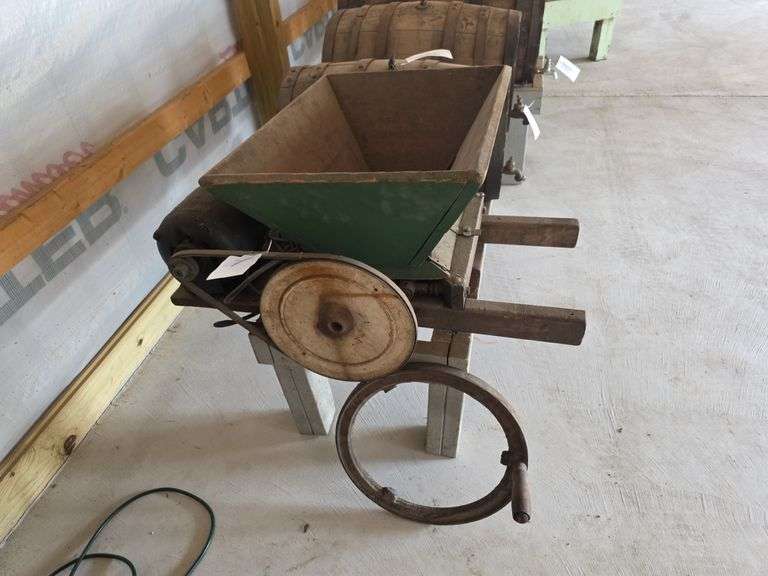 Antique Grape Crusher w/ Electric Motor