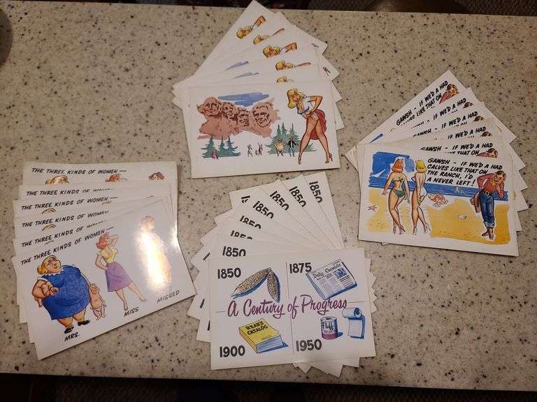 Approx. 26 Vintage Jumbo Laff Cards