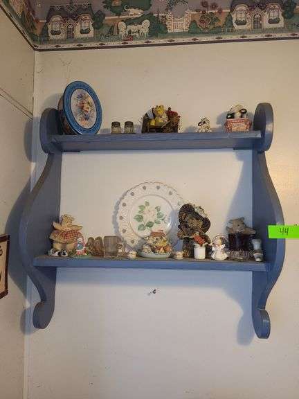 Wall Shelf And Figurines