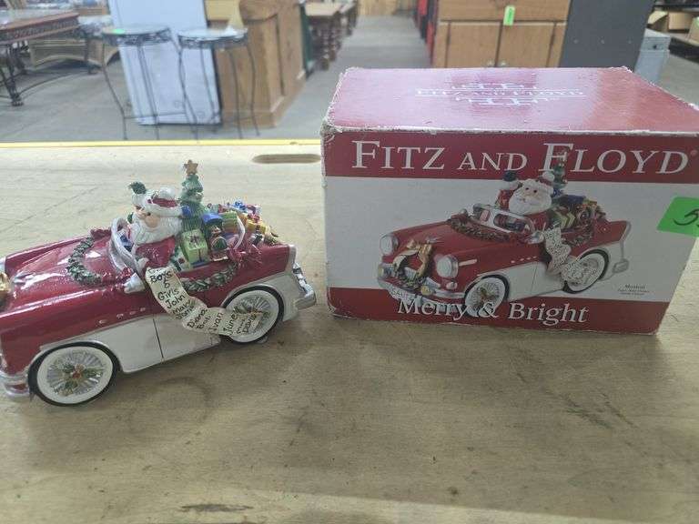 Fitz and Floyd Merry & Bright Musical Decoration (Tune: Here Comes Santa Claus)