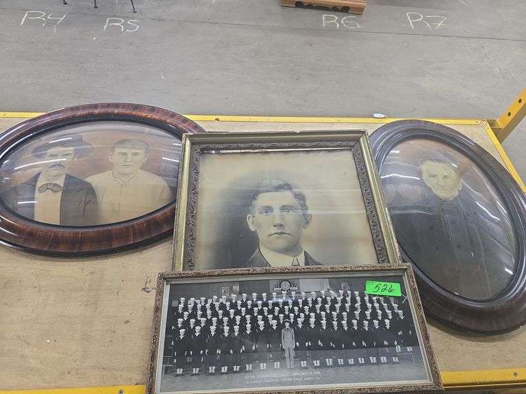 Vintage Photographs and Frames, 2 Bubble Frames