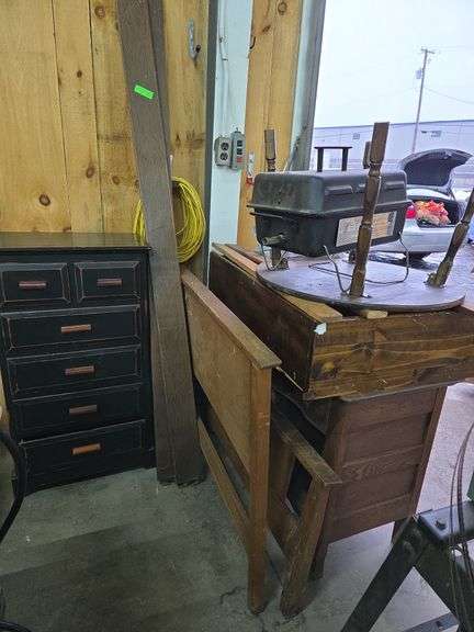 Dresser,Grill,Twin Bed,Coffee Table,VHS Movies,Dry Sink,Book Case