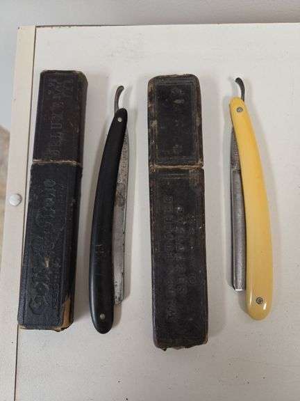 Liberman Straight Razor 2 Vintage Straight Razors With Cases - Baer Auctioneers - Realty, LLC