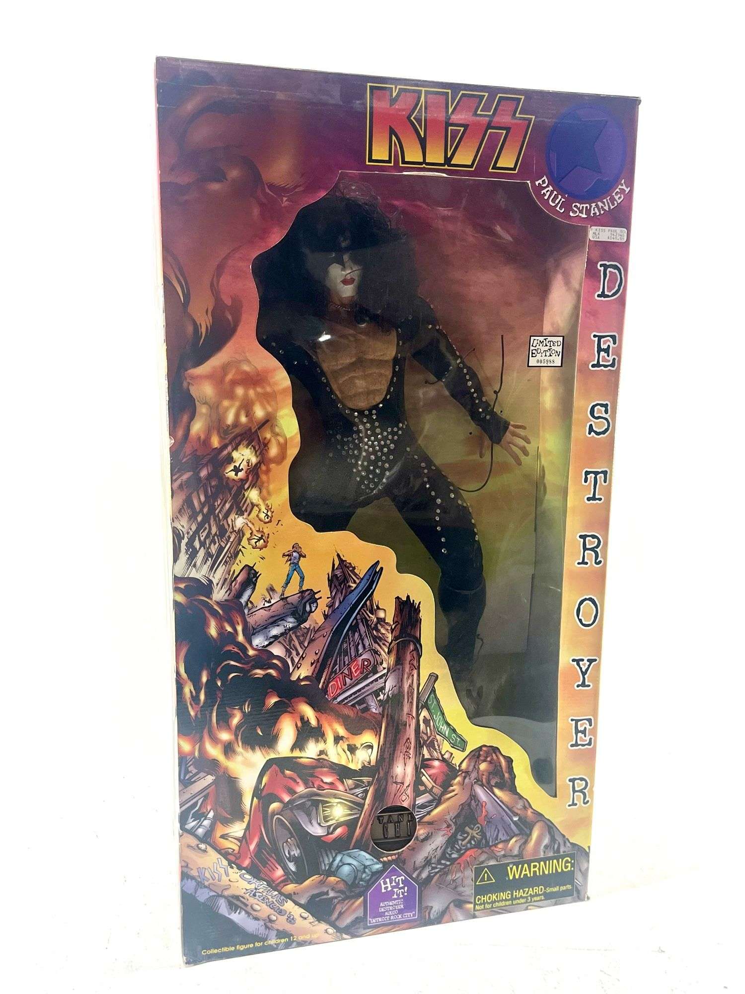 KISS　DESTROYER　LIMITED　EDITION　ポール・スタンレー 1998 Limited Edition KISS Destroyer Doll Paul Stanley - Black And