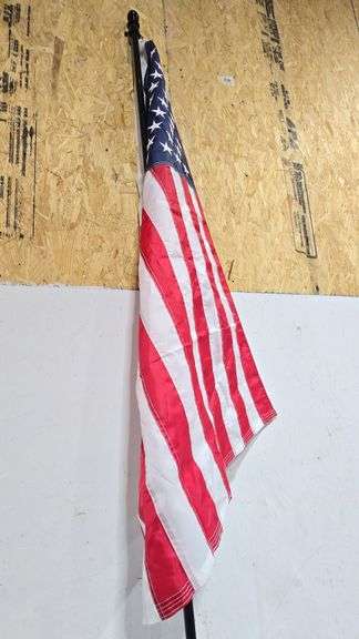 9Ft. Metal Flagpole w/ American Flag