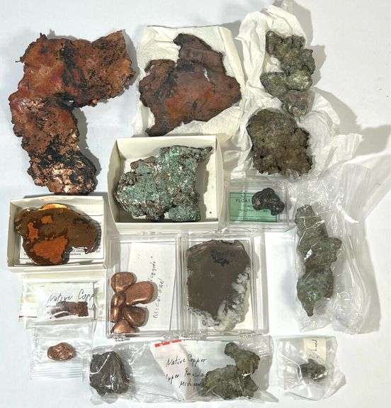 Box of Native Copper, Much From UP of Michigan