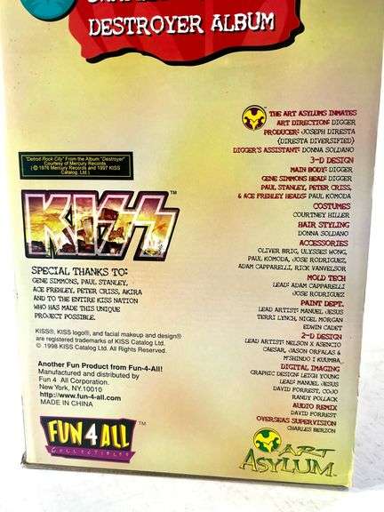 1998 Limited Edition KISS Destroyer Doll Paul Stanley - Black And