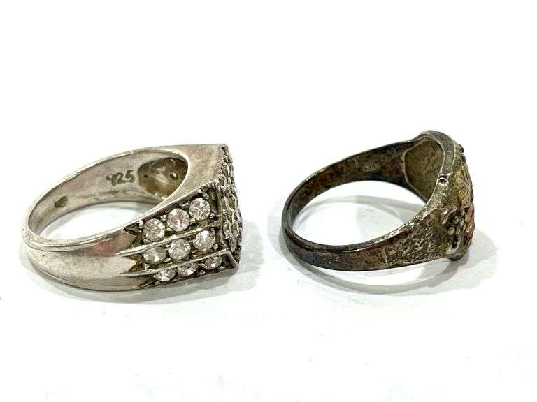 18.7 Grams Sterling Silver Rings Sz 12