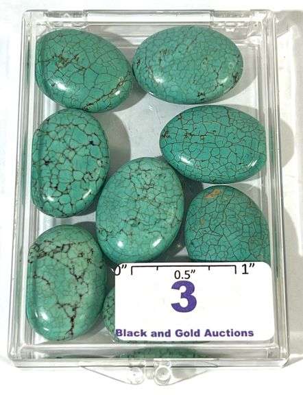 (8) Turquoise (Drilled) Beads From China