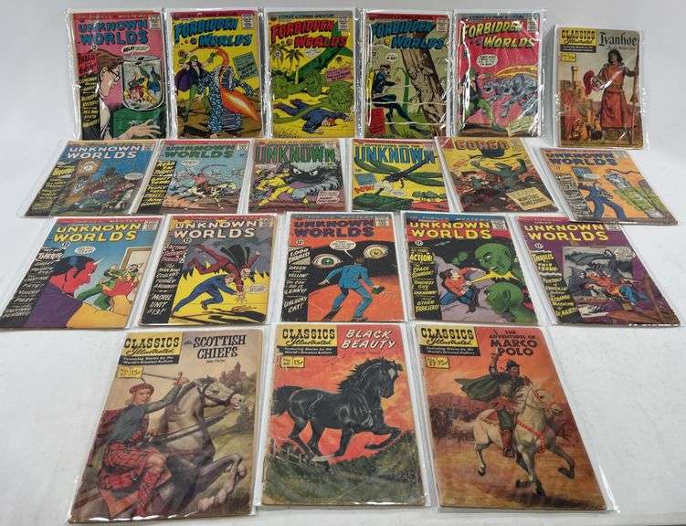 (20) VTG Comics: Unknown Worlds, Classics Illustrated & More