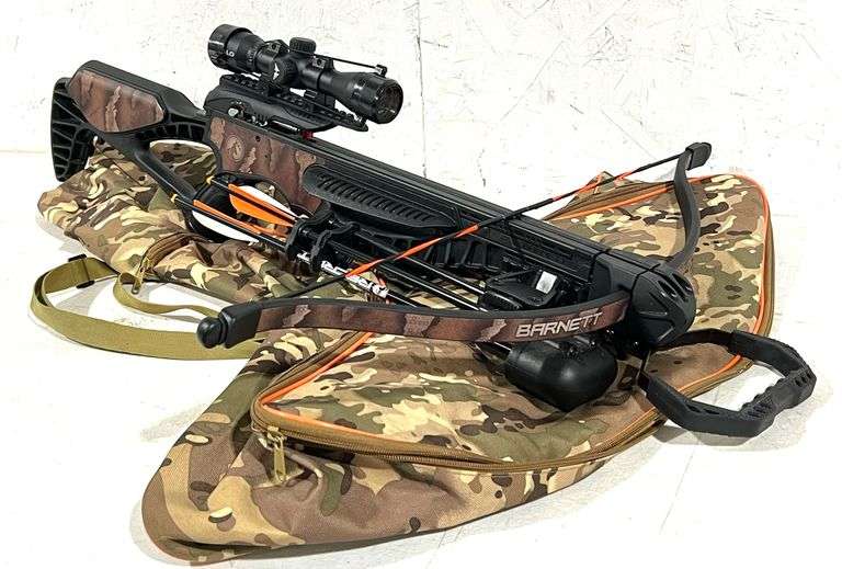BARNETT Wildcat Camo Recurve Crossbow w/ HALO Scope & Carrying Bag