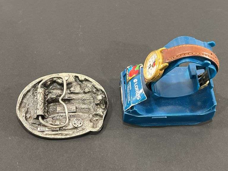 Lorus Disney Watch & Veteran Belt Buckle