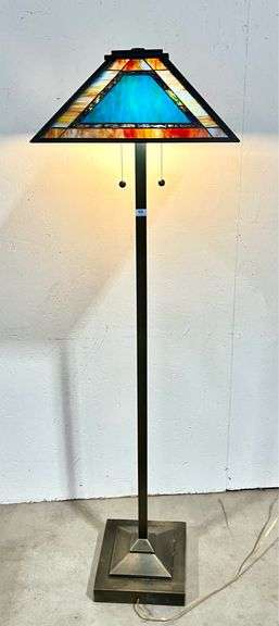 Tiffany Style Mission Standing Floor Lamp