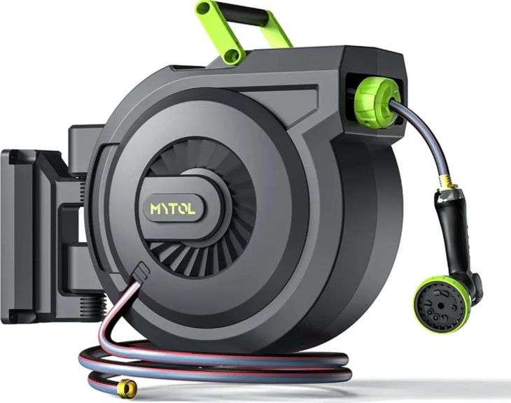 NEW MYTOL 5/8"x 82Ft. Auto Hose Reel