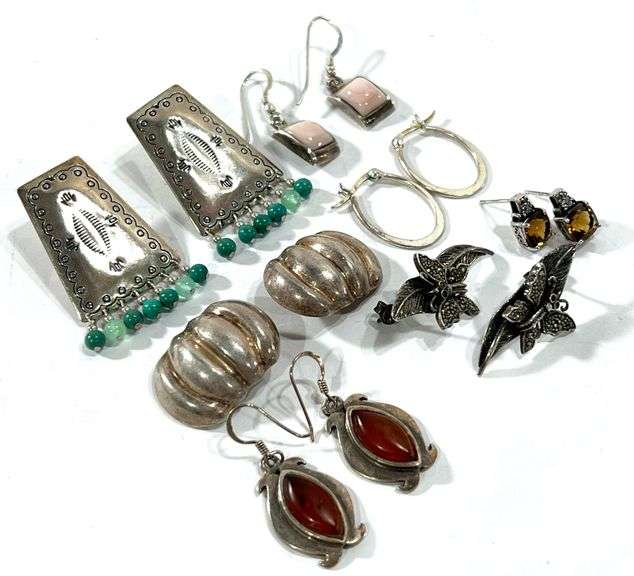 37.2 Grams Mexico Sterling Silver Earrings