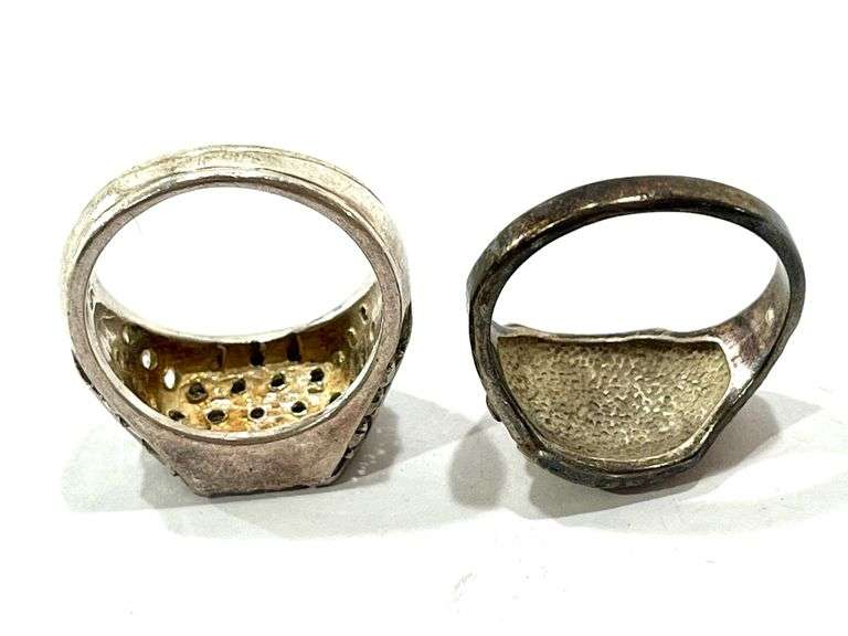 18.7 Grams Sterling Silver Rings Sz 12