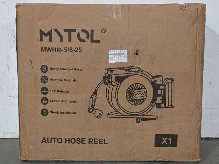 NEW MYTOL 5/8"x 82Ft. Auto Hose Reel