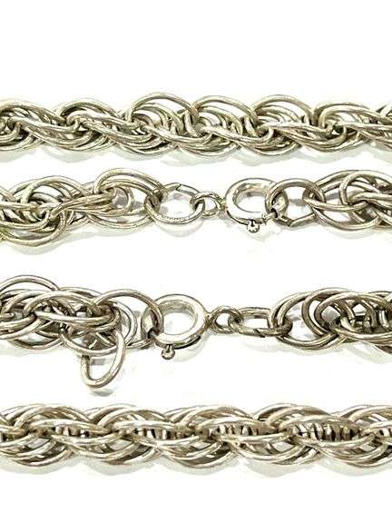 39 Grams Sterling Silver Necklace & Bracelet