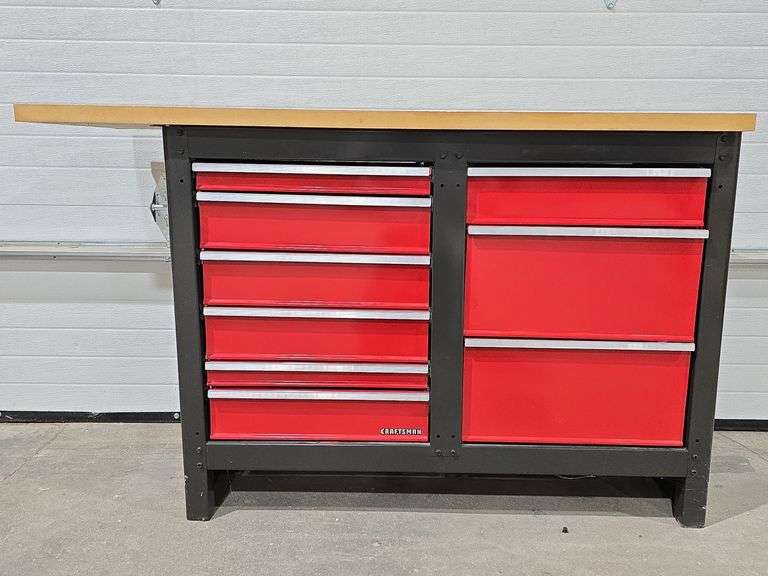 Craftsman 9-Drawer Work Bench & Contents